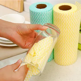 50 Pieces of Lazy Daily Necessities, Scouring Pad Rolls, Disposable Cloth Towels, Kitchen Cleaning Tools, Dish Towel, and Table