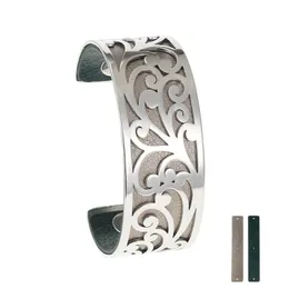 Bracciale Cremo Flower Bangle Bijoux Acier Inoxidable Femme Manchette in pelle di colore intercambiabile per Natale 2021