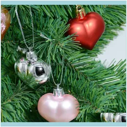 Dekorationshändelse festliga leveranser garjechristmas träd dekor hängande boll bauble xmas fest prydnad hem dekorationer gåva 12 st1 drop del del