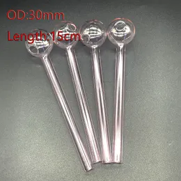 Tubos de queimador de óleo de vidro pirex tubo de colher 6 polegadas mini tubo reto tubos de mão acessórios para fumar