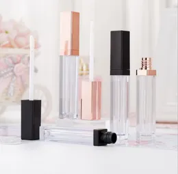 5ML Packing Bottles Lip Gloss Containers Empty Square Tube Makeup Oil Container Plastic Tubes Black Rose Gold