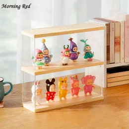 Blind Box Storage Display Stand Acrylic Hand-made Box Doll Bubble Matt Toy Brick Organizer Doll Transparent Dustproof Door Type 210331