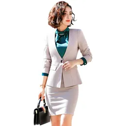 여자 양복 블레이저 FMASUTH 5XL 대형 비즈니스 여성 스커트 정장 복장 2 PCS 세트 앙상블 펨메 피스 판탈론 블레이저 863