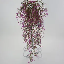 Dekorative Blumenkränze, 1 Stück, künstliche gefälschte Kunststoff-Blumenrebe, Gartendekoration, Hängegirlande, Pflanzen, Heim- und Hochzeitsdekoration