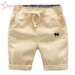 Janedream sommar strand baby spädbarn pojke shorts casual broderi barn byxor byxor kläder elastiska midja tunna barn # 273904 210723