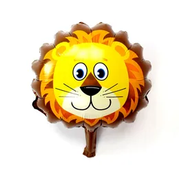 Urodziny Wedding Party Decoration Mini Cartoon Zwierzęta Folia Balon 50 sztuk / partia Tiger Lion Cow Monkey Film Aluminium Balony Kid Zabawki Na Sprzedaż DHL