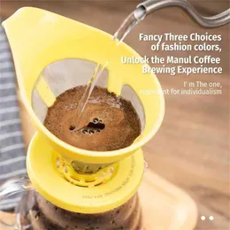 Kosze do filtra do kawy Reapillable Dripper Cup Style Brewer Tool Handmade Tea Maker 210607