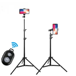 Holders 2.0m Aluminum Tripod With Control for iPhone Gopro Xiaomi Huawei Cell Phone Live Photography Selfie Ring Light Camera