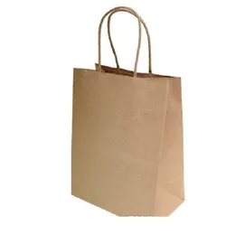 2021 8 "x4.75" x10 "Brown Kraft Paper PA ickar Kopplingspåse Kraftpappersförpackningsväskor för shoppingbutik med hjälp av