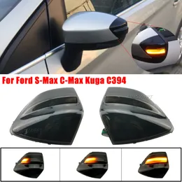 2pcs LED Dynamic Mirror Indicator Light for For Ford S-Max 07-14 Kuga C394 08-12 C-Max 11-19 Flowing Turn Signal Blinker Lamp