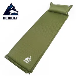 HEWOLF outdoor 188*65*5cm single automatic inflatable cushion pad thickening inflatable bed mattress outdoor tent lunch rest mat Y0706