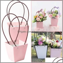 Gift Wrap Event & Party Supplies Festive Home Garden Flower Basket Box Jewelry Packaging Portable Handy Bags Paper Boxes Bag Wrap Supplie Dr