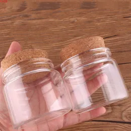 12pcs 65*60*53mm 120ml Transparent Glass Bottles with Cork Stopper Empty Spice Food Nuts Storage Jars Gift Crafts Vialsgood qty