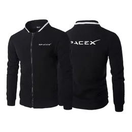 Mäns Hoodies Sweatshirts SpaceX Space X Logo 2021 Vår och Höst Högkvalitativ Modig Utskrift Fast Färg Pullover Casual