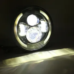 12 V 7 cal 60W H4 H13 Motocykl LED Reflektory Hi Lo Beam DRL Daytime Light 6500K dla Harley dla Jeep Fld Touring Sofmail