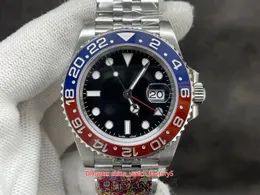 Limpe a versão perfeita de fábrica relógios 40mm GMT 126710 126710blro Pepsi Cerachrom Bezel Cal.3285 Movimento Mecânica Mens automática Assistir relógios de pulso dos homens