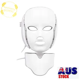 Au lager LED Light Therapy Face Neck Mask Hudvård IPL Skönhetsmaskin Skinning Firming Åtdragning Ansiktslyftföryngringanordning