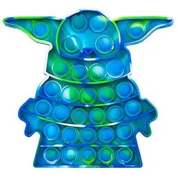 Alien Bubble Fidget Toy Decompression Toys Tie Dyeエイリアンシリコーンアンチストリーリーリリーバーボードゲーム15cm * 15cm WXR006