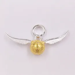 Hot Charms Hippie Smycken Göra Hary Poter Golden Snitch 925 Sterling Silver Par Armband För Kvinnor Män Flickor Boys Bangle Pendant Födelsedagspresent WB0004-SC