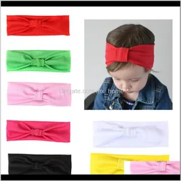 Tillbehör Baby Kids Maternity Drop Leverans 2021 Huvudbonad Candy Children Hair Band Knot Scarf Baby Elastic Headband 7 Färghuvud GLS7V