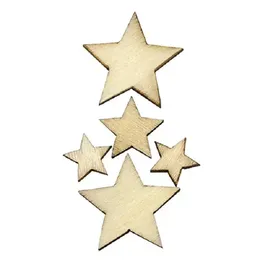 1000pcs Blandad Star Shape Wooden Buttons DIY Scrapbook Craft Clothing Decor Button Christmas Gift