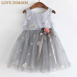 AMORE DDMM Girls Dresses Summer Wear's Girls Girls Sweet Butterfly Ramiti Pauli Mesh Fiori Princess Abito 210715