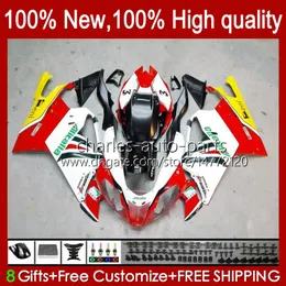 Bodywork dla Aprilia Mille RV60 RSV-1000 RSV 1000 R 1000R 1000RR 04 05 06 Zestaw do ciała 11NO.5 RSV1000RR RSV1000R 2004 2005 2006 RSV1000 R RR 04-06 OEM OEM Red White Stock