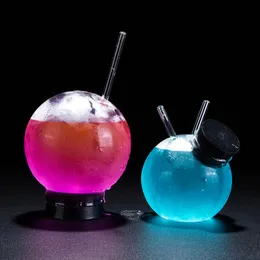 Other Drinkware Spherical Cocktail Cup Smoky Molecule Creative Gourmet Restaurant Bar Coffee Glass Ball Straw Cups WH0358
