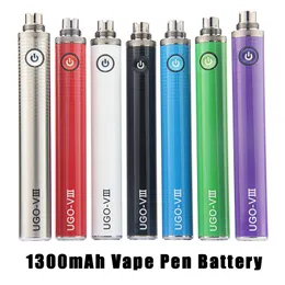 eGo T UGO V3 Batteries Micro USB E Cigarette Vape Pen 510 1300mah Evod Passthrough Battery Bottom Charge 100% Original