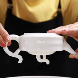 Dehua Lanzhiyu Teapot Pure White Porcelain Tea Set Ceramic Health Kung Fu Tea Set Ceramic Teapot
