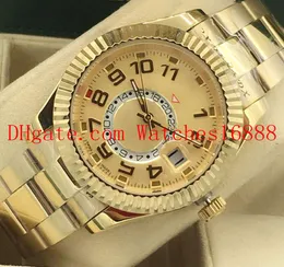 Hochwertige digitale Zifferblatt Herren Armbanduhren 326938 18 Karat Gelbgold Armband Auster Herren Mechanische automatische Uhr