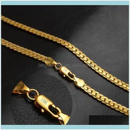 Halsband hängar smycken kvinnor miami kubansk länk kedja guld sier färg 20 tum choker halsband för män mode smycken gåva aessory cho