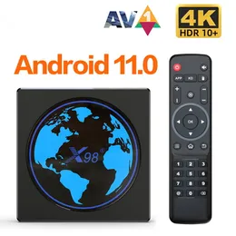 Amlogic S905W2 TV, pudełko Android 11 X98Mini czterordzeniowy 4G 32G 2.4G5G podwójny Wifi 100M 4K 60fps inteligentny odtwarzacz multimedialny X98 Mini