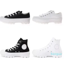 5cm Tacco Tacco Bue Bassa Top Sneakers Sneakers Star Scarpe da stella Donne di alta qualità Black White Platform Boots Taglia 35-39