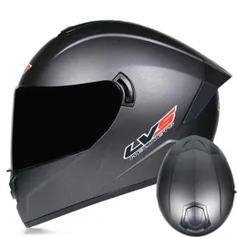 Мотоциклетные шлемы DOT Утвержденные Безопасность Полное лицо Dual Lens Гоночный шлем Сильное сопротивление от дороги 21