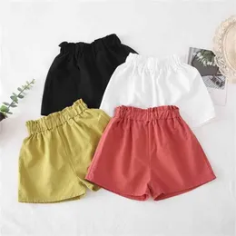 Sommer Mädchen Allgleiches Hohe Taille Shorts Hosen Kinder Dünne Lose 4006 53 210622