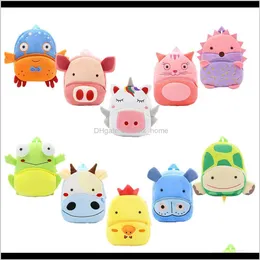 Accessori Baby Maternity Drop Delivery 2021 Baby Plush Cartton Zaini Ragazze Ragazzi Bambini Spalle Piggy Kitten Turtle Panda Kindergarten B