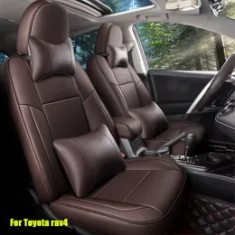 Custom Fit Full Set Car Seat Covers For Toyota rav4 models with Waterproof Non-slip Antifouling Leatherette auto Interior Styling