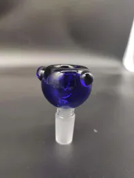 14mm azul de espessura de espessura de vidro largo água bong cabeça parte titular tigela