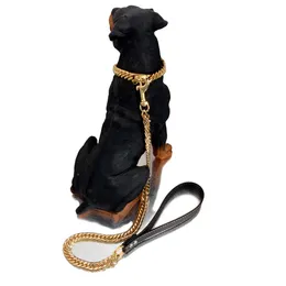 Cuban Pet Dogs Chain Leads 14mm Stainless Steel Dog Collars Leash Teddy Bulldog Corgi Puppy Leashes300O