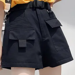 Damen-Shorts für Damen, hohe Taille, Allgleiches, reine Baumwolle, verstellbare Fracht zum Einkaufen, koreanische Version, Taschen, Streetwear, Harajuku