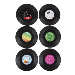 Useful Retro CD-Design Antislip Silicone Drink Coaster Pad Cup Coffee Mat Placemat Slip Insulation Hot Drink Holder Decoration