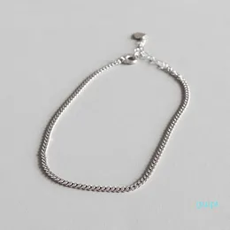 Frau Ankäse heiße neue 100% echte Sterling Sier Fuß -Knöchelarmband für Mädchen feinen Schmuck Drop Versand YMA014