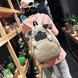 Backpack 2021 Girls Schoolbag Plush Backpacks Canvas Animals Cartoon Dog Toys For Children Girl Boy Shoulder Bag Travel