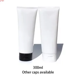 300g White Squeeze Bottle 300ml Empty Cosmetic Container Refillable Lotion Cream Packaging Big Plastic Tube Free Shippinggood qty