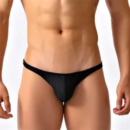 Sexiga Mens simma Briefs Half-Hip Bikini Badkläder Låg midja Swimming Trunks för Man Gay Baddräkt Strand Shorts Desmiit Slip 220114