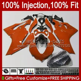 Injection Mold Fairings For DUCATI Panigale 899 1199 S R 899S 1199S 12 13 14 15 16 Bodywork 44No.50 899R 1199R 2012 2013 2014 2015 2016 899-1199 12-16 New Orange OEM Body
