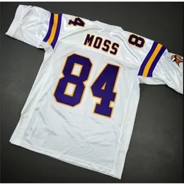 0098Custom Men Youth women vintage 2000 Randy Moss Football Jersey size s-4XL or custom any name or number jersey