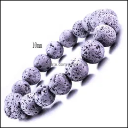 10/8 mm galwuter Lava Stone Bracelets