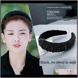 Headbands Takı Damlası Teslimat 2021 Sevgili Inn Liu Tao Saç Band Za Sünger Geniş Kenar Kenar Bandı El Yapımı Kristal Mewar GIP3T